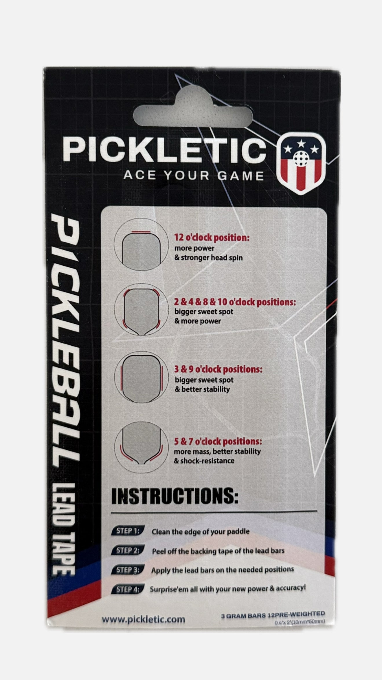 PICKLEBALL PADDLE LEAD TAPE